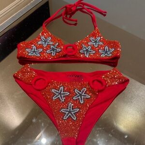 OCEANUS Beaded Embellished Bikini